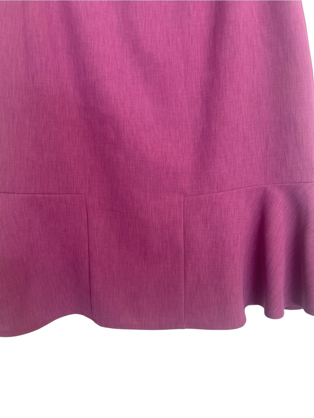 Kasper Deep Plum A-Line Skirt with Flounce Hem - Picture 4 of 6